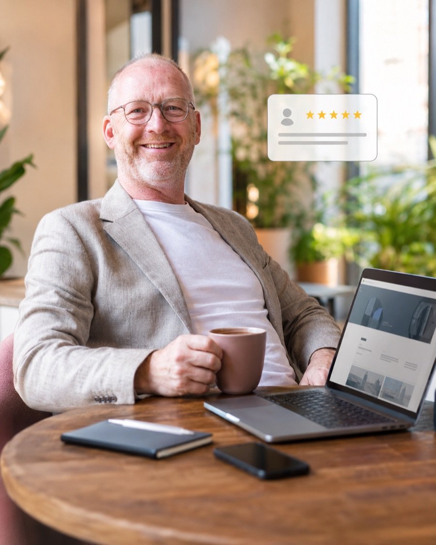 Chris van der Beek werkt aan een website